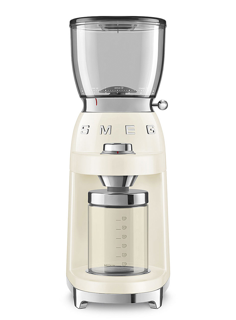 Smeg Ivory White Retro coffee grinder