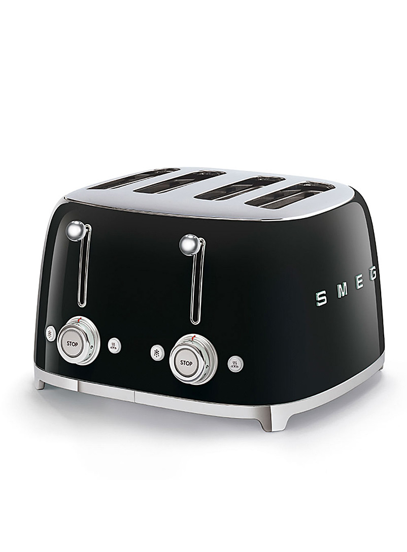 Smeg Black Retro 4-slice toaster