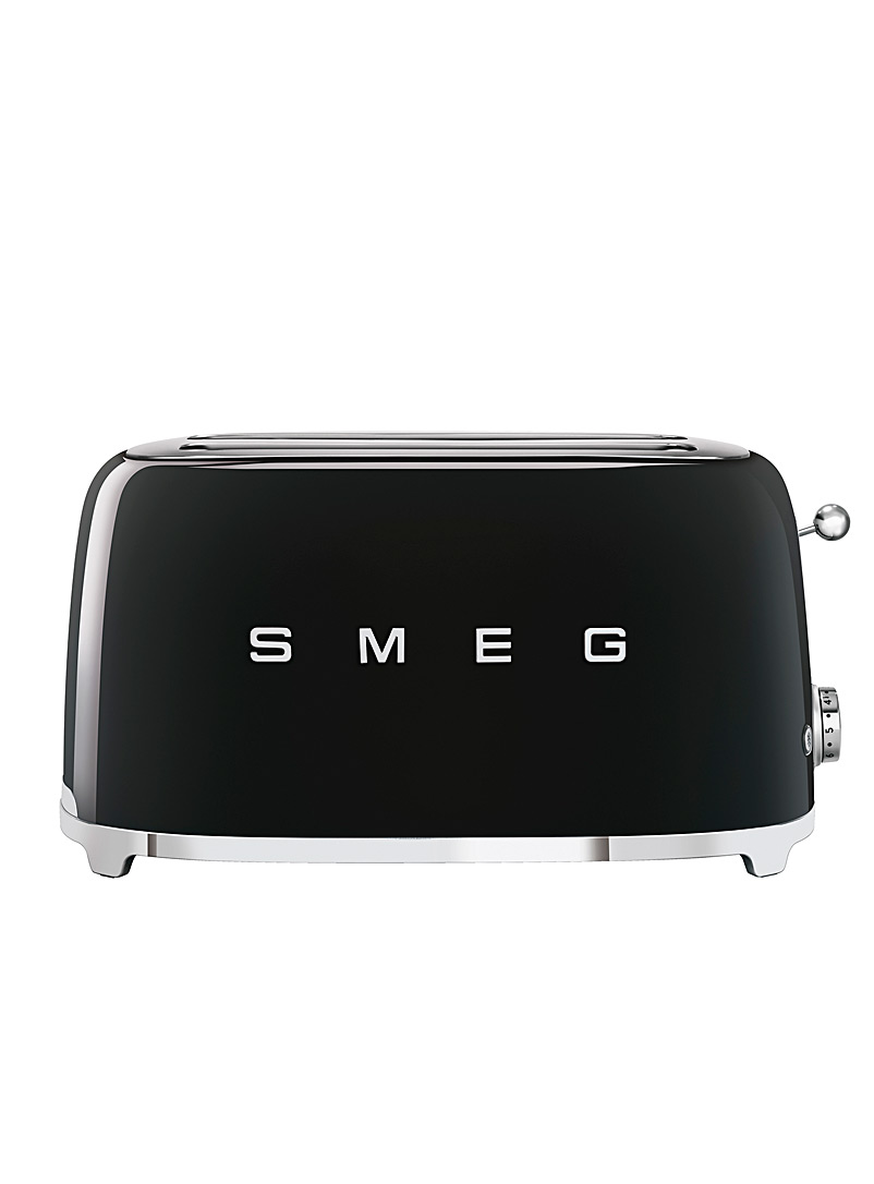 Smeg Black Elongated slots retro toaster