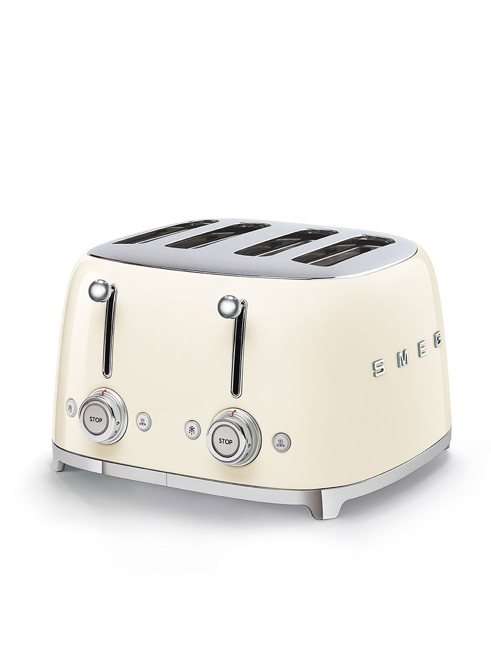 Smeg Retro 4-slice Toaster In Ivory White