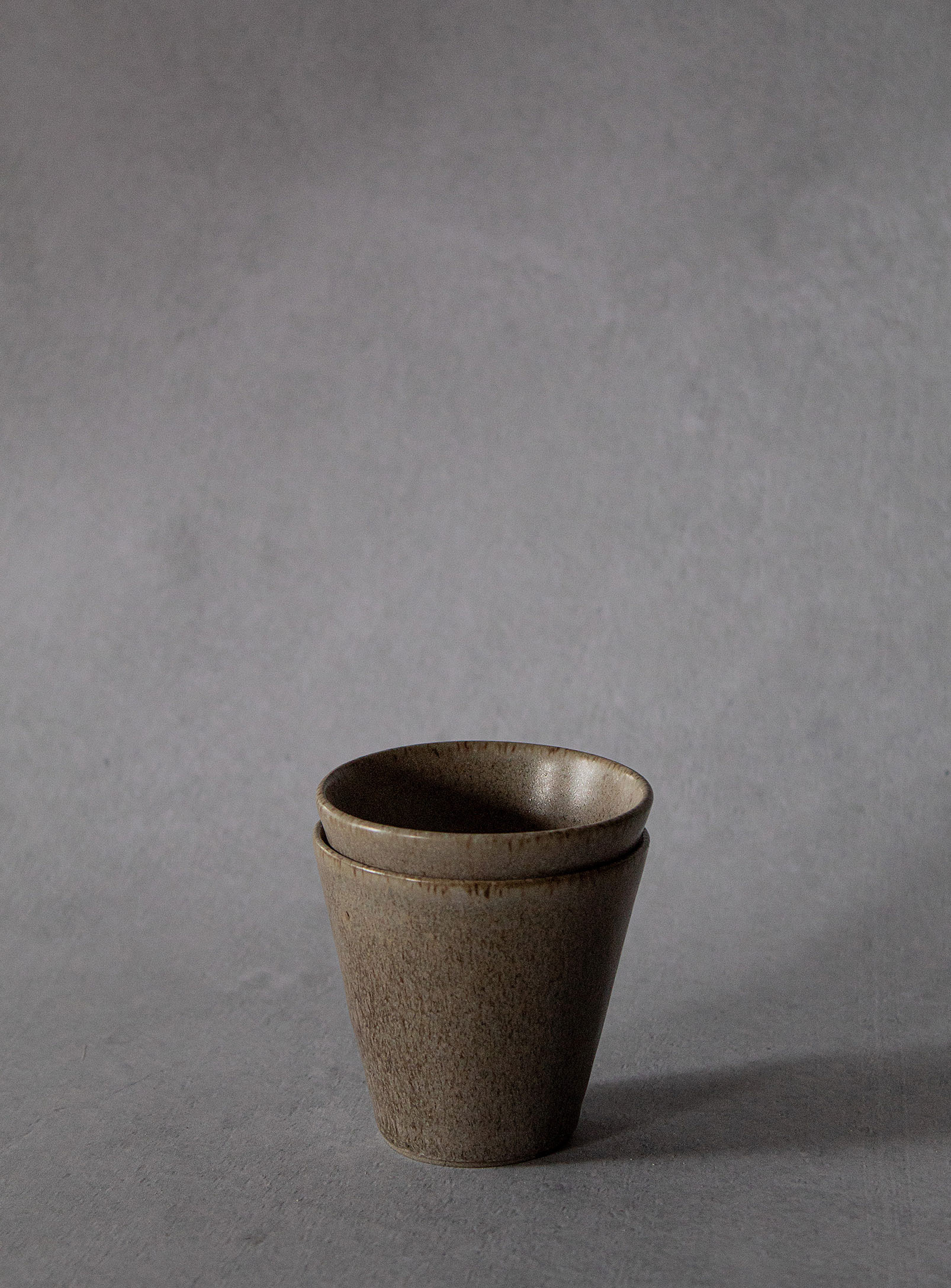 Ateleï - Speckled stoneware teacups Set of 2