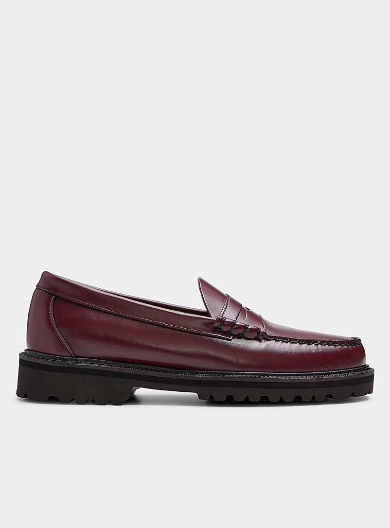 G.H.BASS Ruby Red Larson Lug Weejuns loafers Men for men