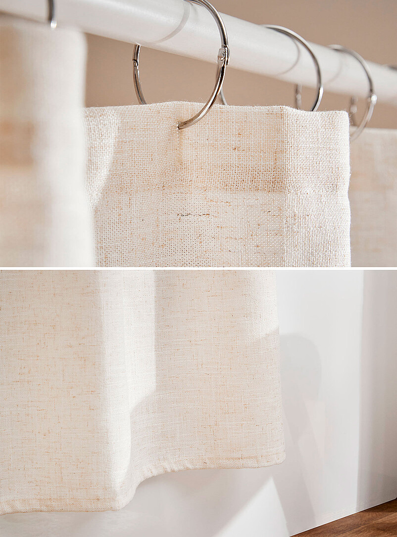 Heathered touch of linen shower curtain product image 2