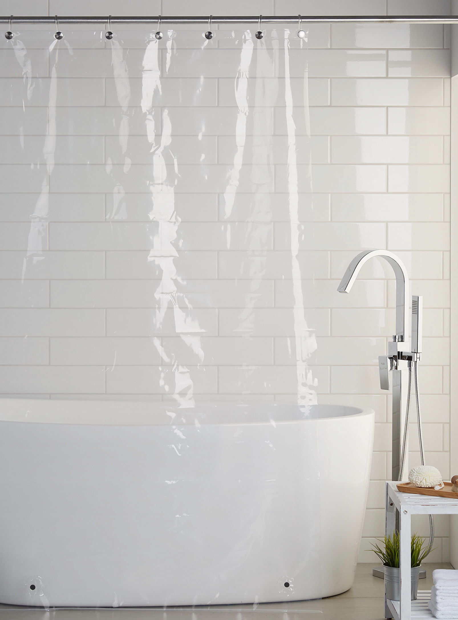 Simons Maison Ultra Resistant Transparent Peva Shower Liner In Assorted