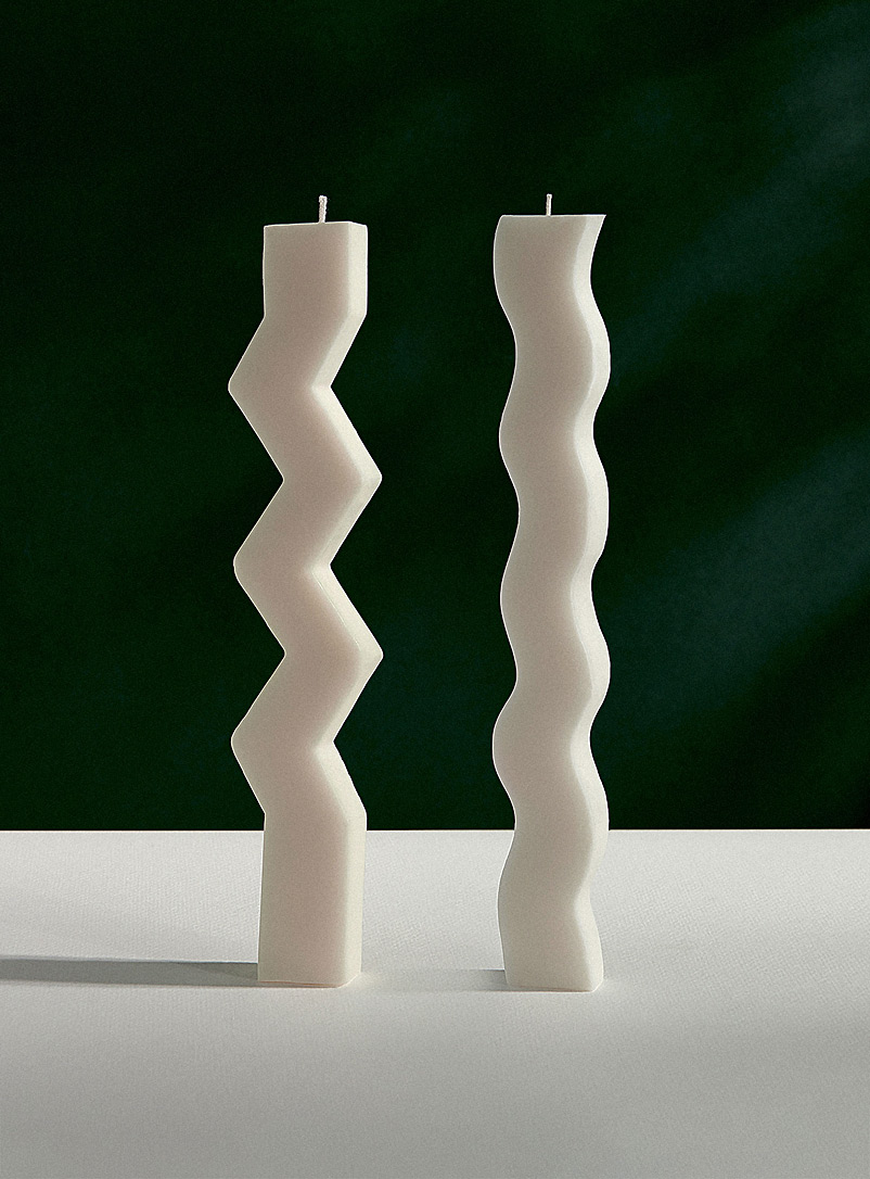 Ilo atelier: Le duo de bougies parfumées ondulations Vanille et musc
