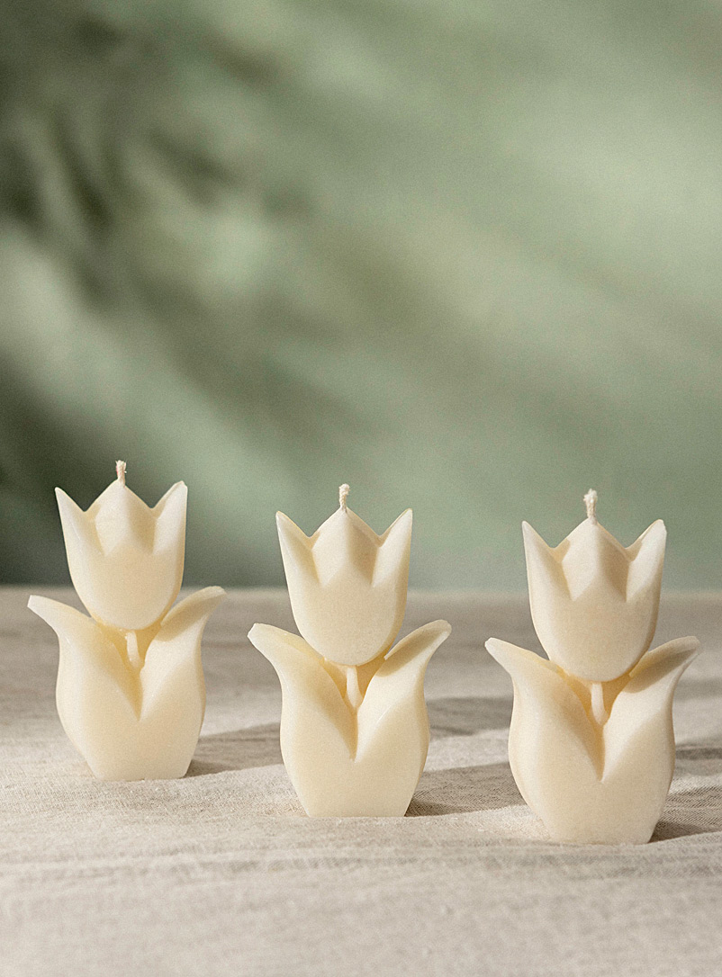 Ilo atelier: Le trio de bougies parfumées tulipes Vanille et musc
