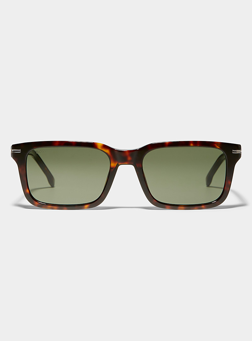 BOSS Light Brown Tortoiseshell sunglasses for men