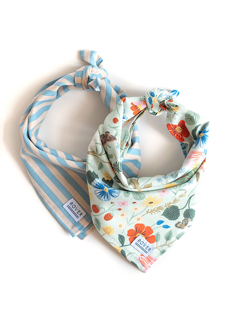 The Rover Boutique Assorted Blue  Dog bandana set See available sizes