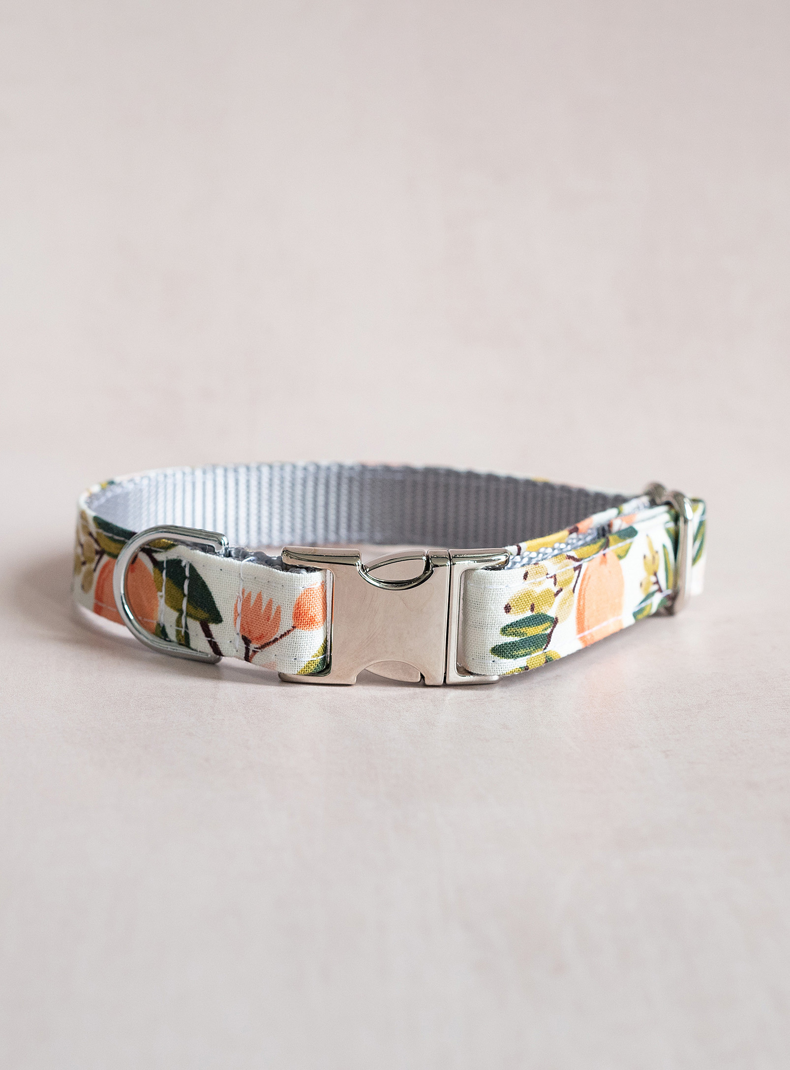 The Rover Boutique Colourful Pattern Dog Collar See Available Sizes In Golden Yellow