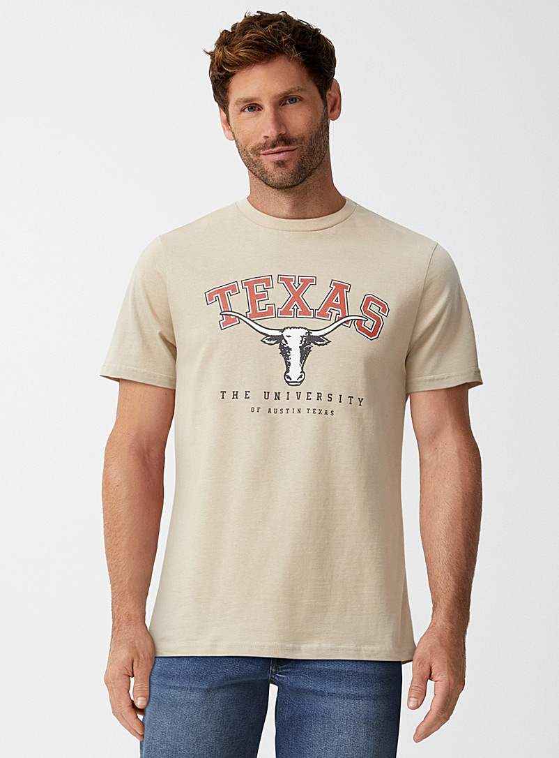 Le 31 Sand Texas University T-shirt for men