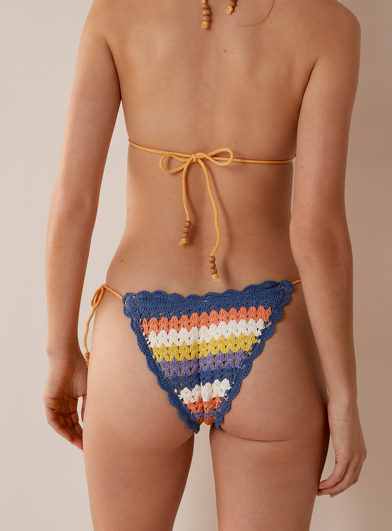 IT'S NOW COOL - Le bikini rayures crochet
