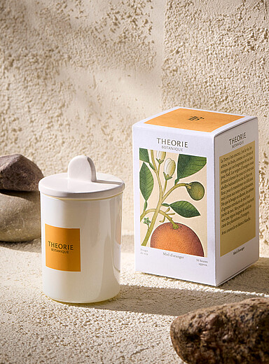 La bougie de soya parfum&eacute;e Miel d'oranger