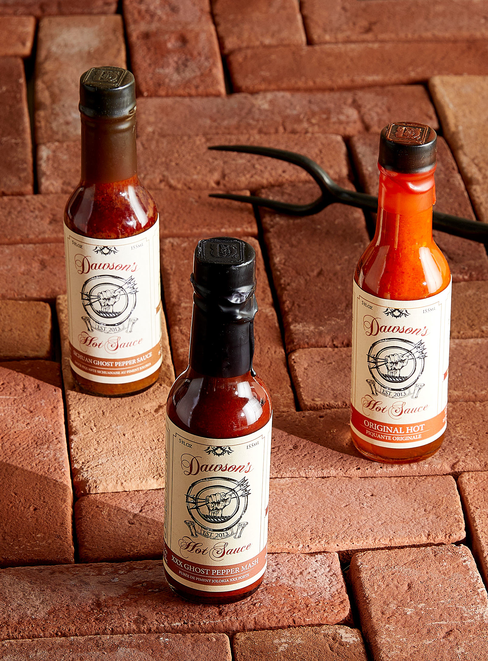 Dawson's Hot Sauce - L'ensemble sauces piquantes très fortes 3 sauces