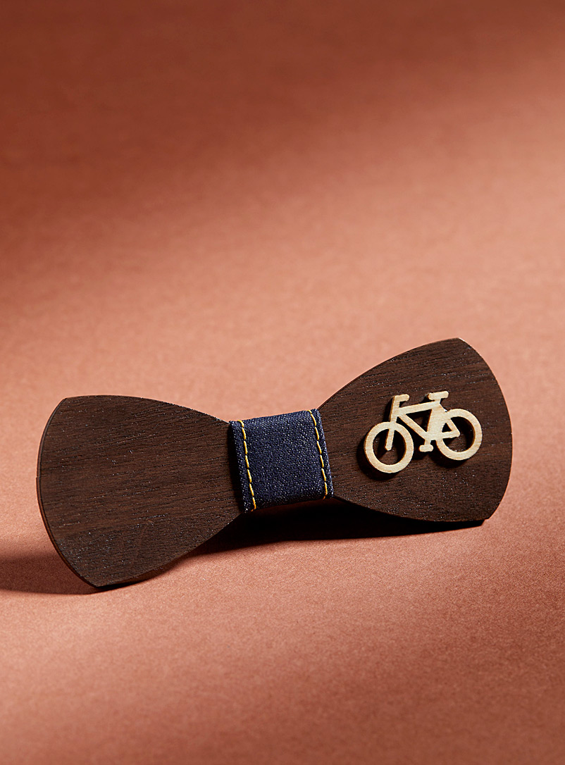 Madame Annie Assorted Bicycle wooden bow tie