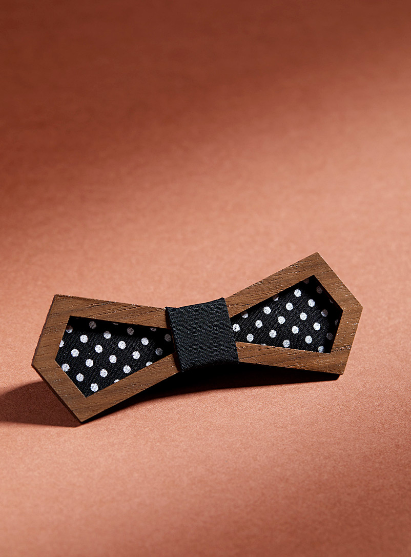 Madame Annie Assorted Polka dot wooden bow tie