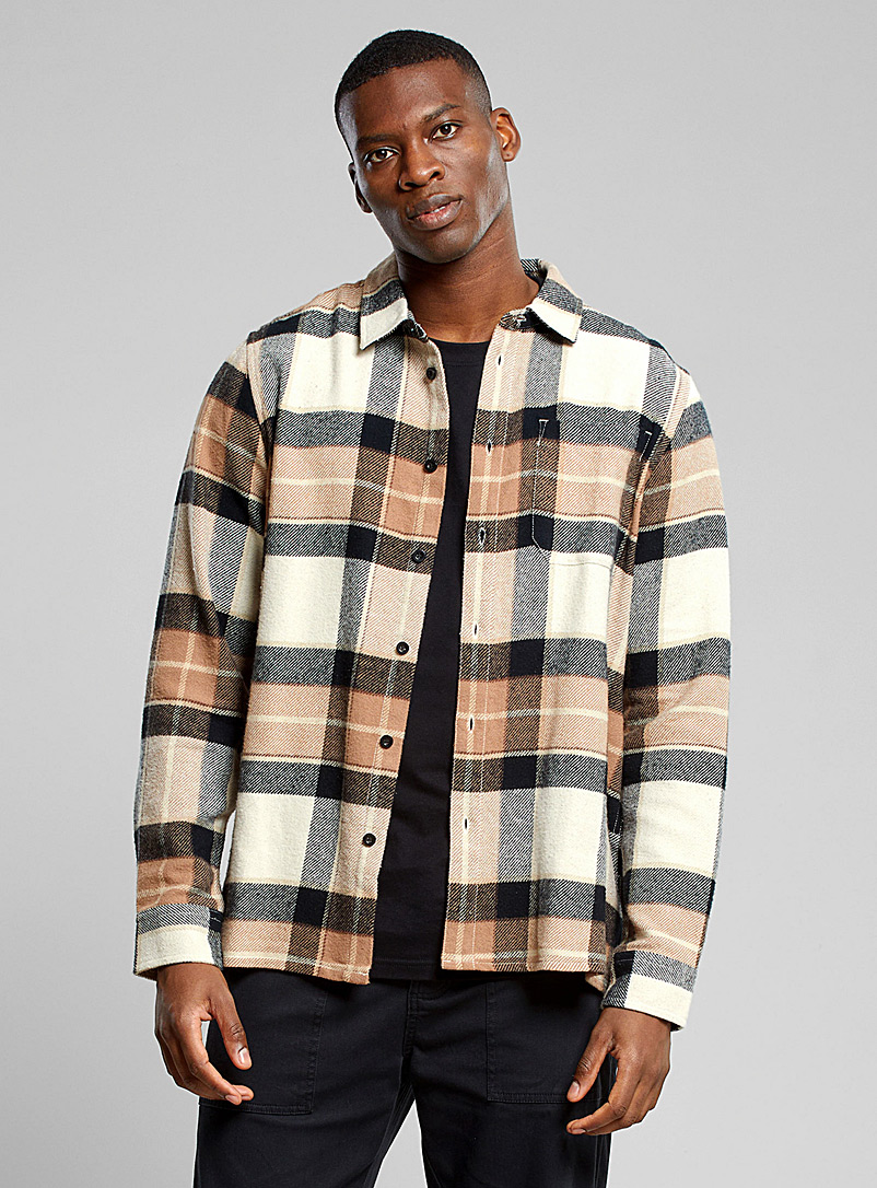 Dedicated Patterned Ecru Rute check flannel shirt for error