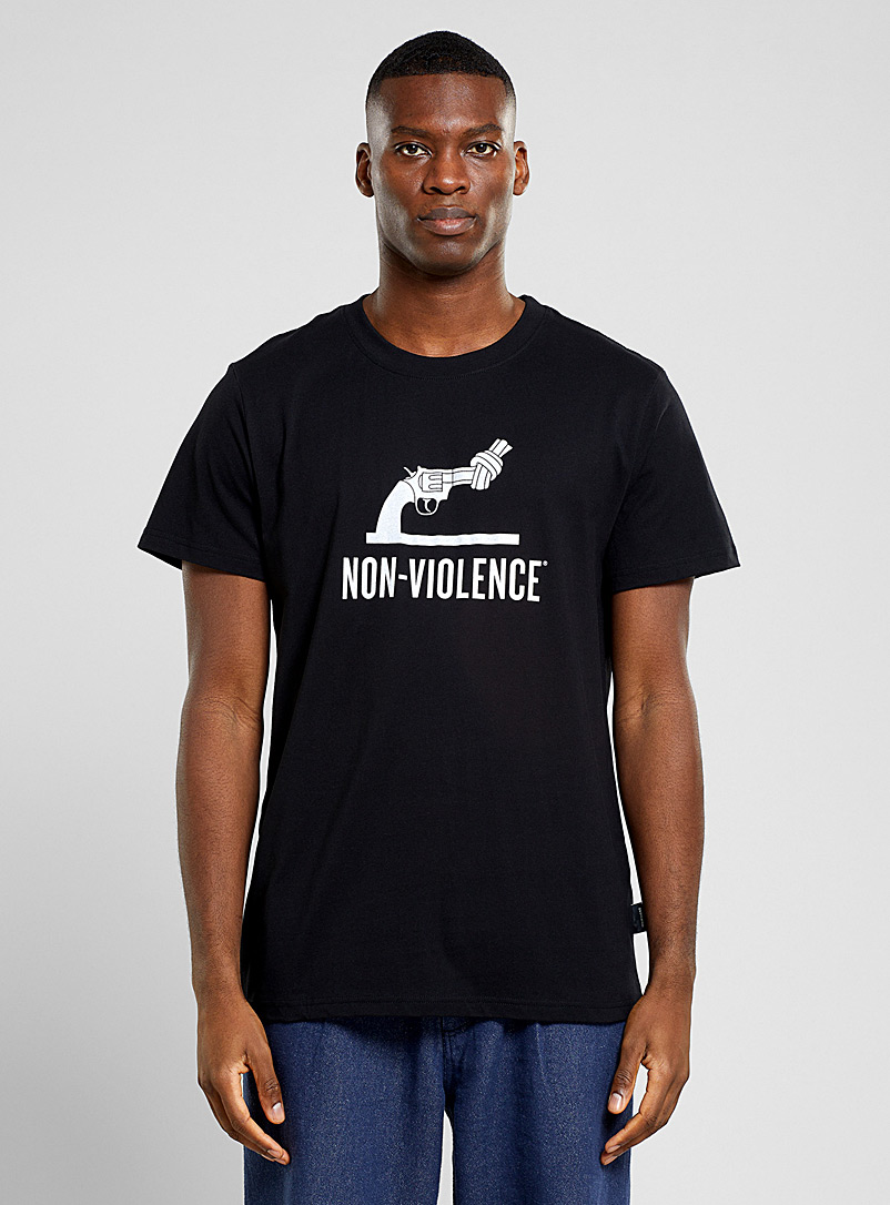 Dedicated Black Stockholm Non-Violence T-shirt Unisex for error