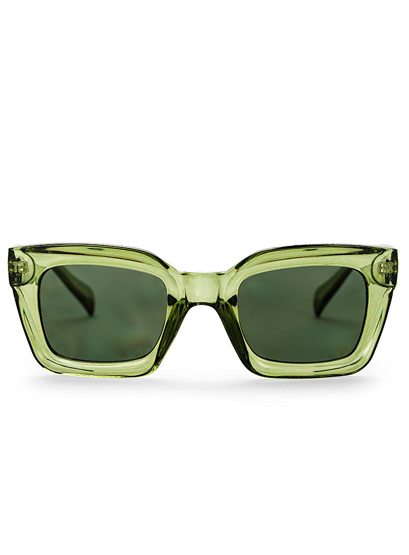 CHPO: Les lunettes de soleil carrées Anna Unisexes Vert bouteille pour 