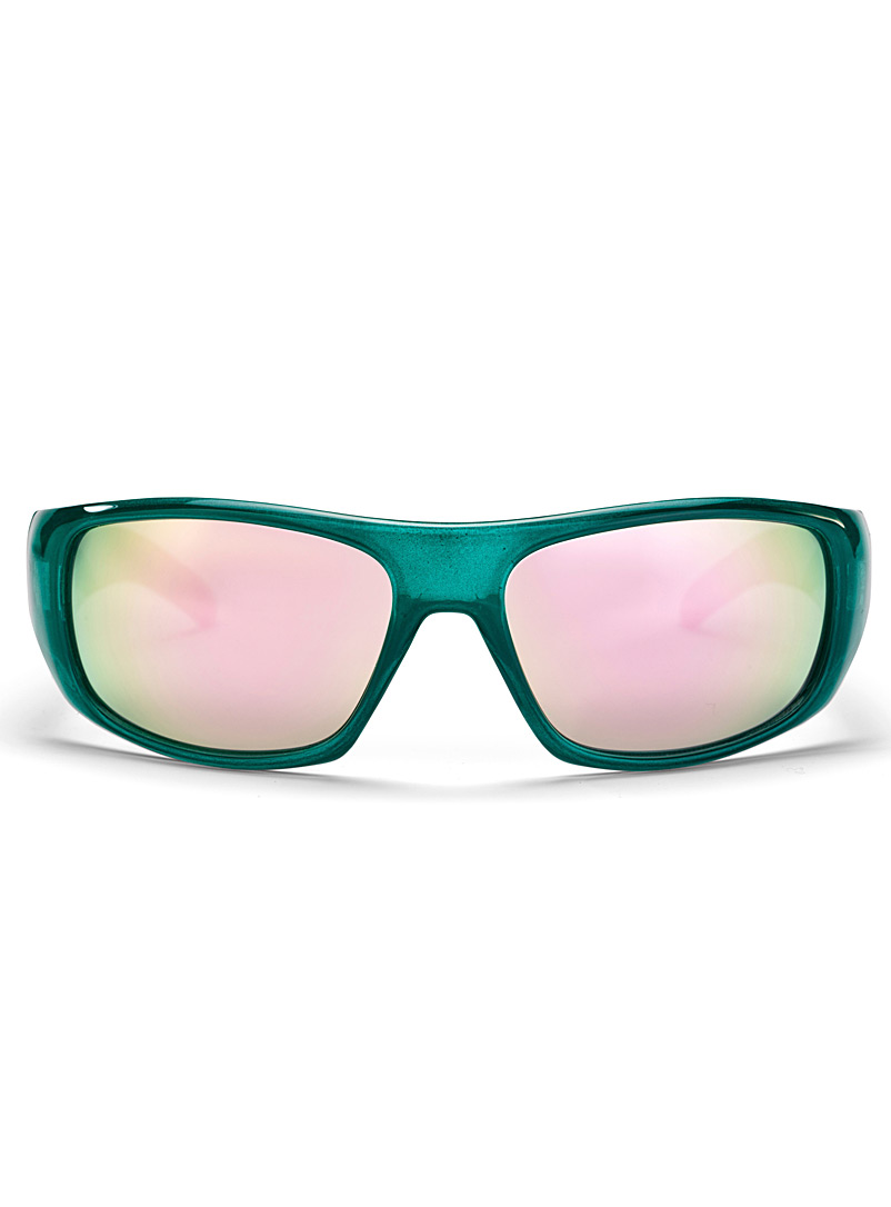 CHPO: Les lunettes de soleil visière Ingemar Unisexes Vert vif-irlandais-émerau pour 