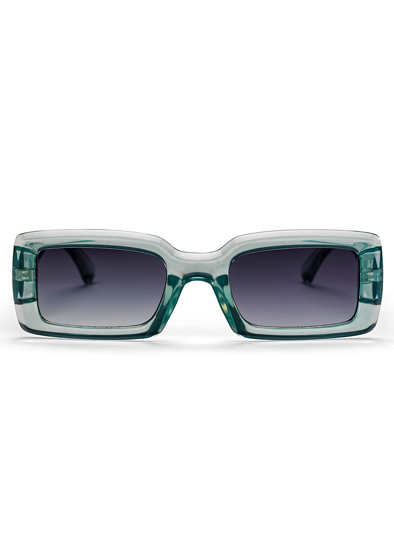 CHPO: Les lunettes de soleil rectangulaires Tove Unisexes Bleu pâle-bleu poudre pour 
