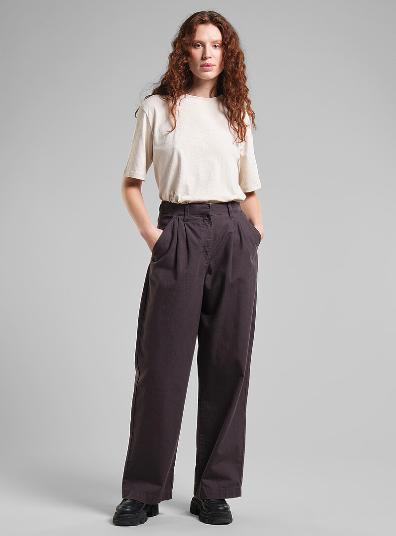 Pantalon Femme Jambes Larges Cecil - Taille Haute élastiquée, Coupe Ample Et Décontractée