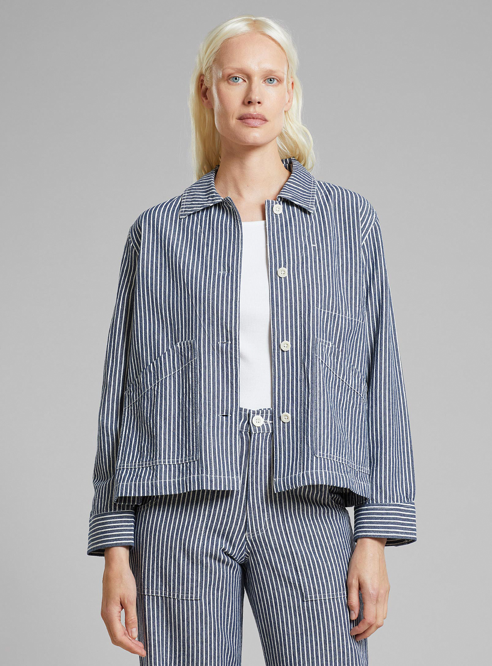 Dedicated - Stiby woven stripes overshirt