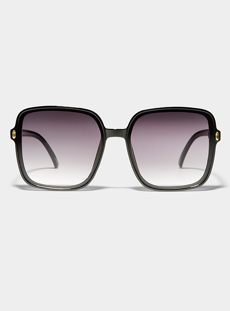 Simons Black Lottie square sunglasses for women