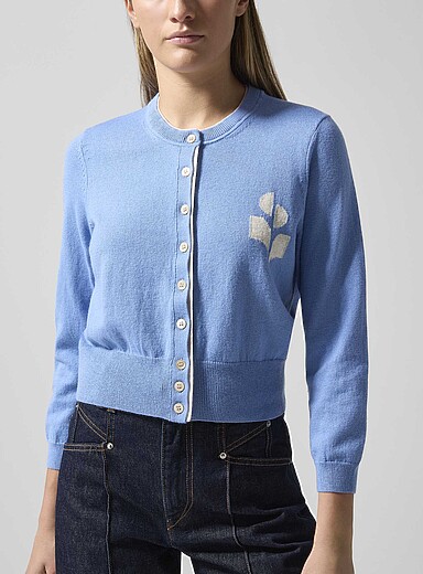 Le cardigan deux tons coton et laine Lona