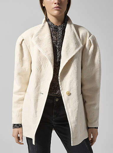 La veste jacquard textur&eacute; Uadie