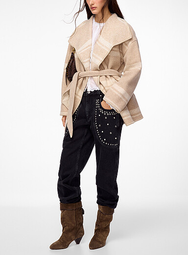 Silka studs and eyelets jean