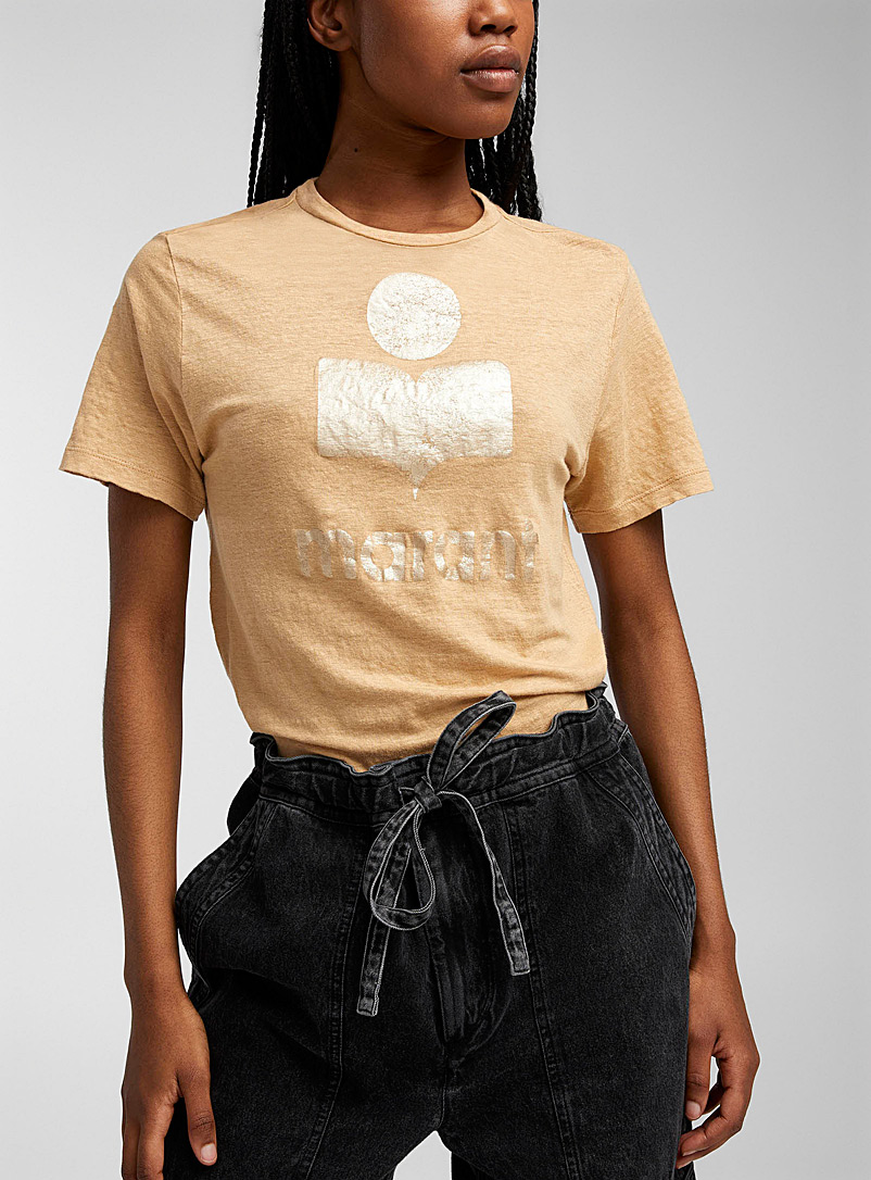 Isabel Marant Etoile: Le t-shirt signature en lin Sable pour femme