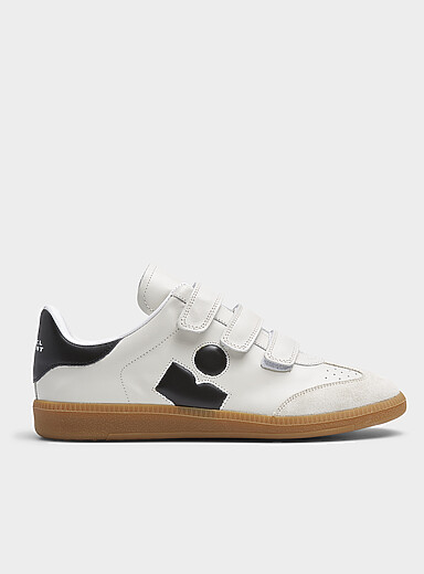 Isabel Marant: Le sneaker cuir Beth noir et gr&egrave;ge Femme Noir pour femme