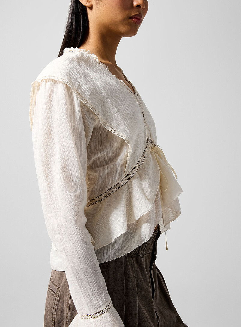 Damienne cotton-linen blend top product image 2