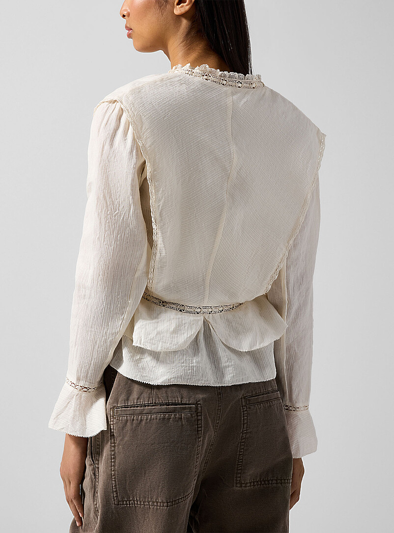Damienne cotton-linen blend top product image 3