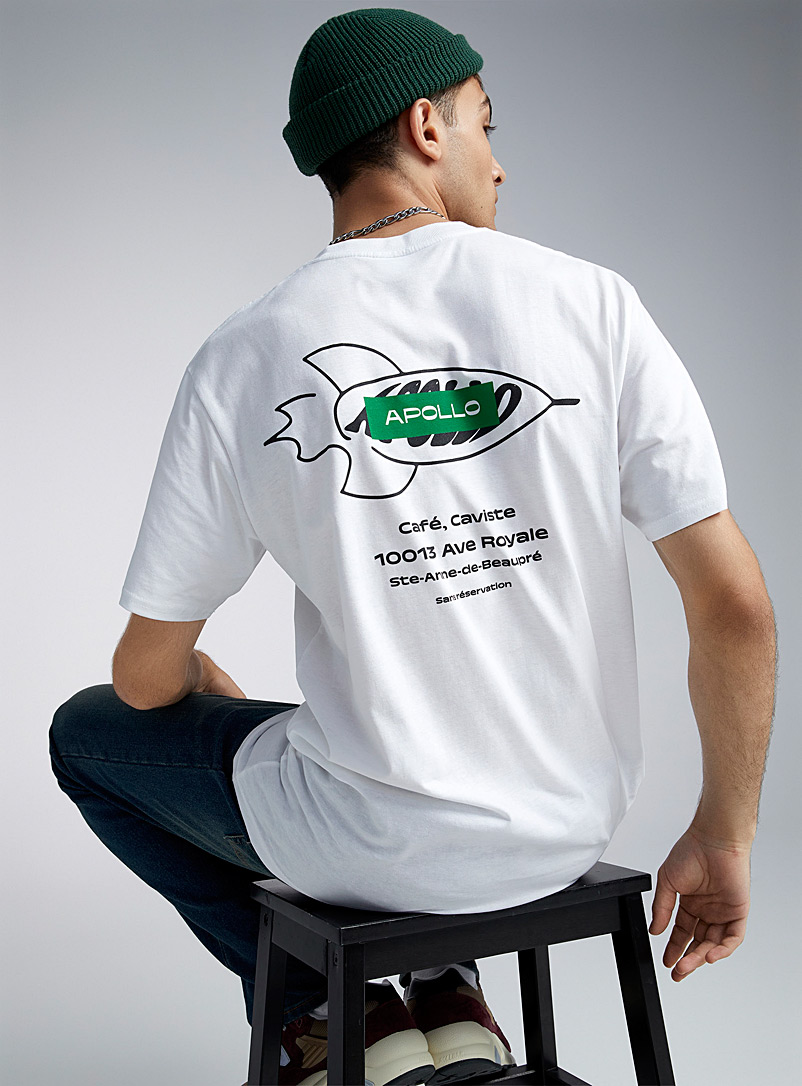 Djab: Le t-shirt Café Apollo Blanc pour homme