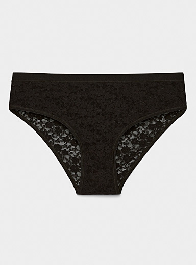 Black Lacey Bikini Panty By Estonished, EST-VANLP-036