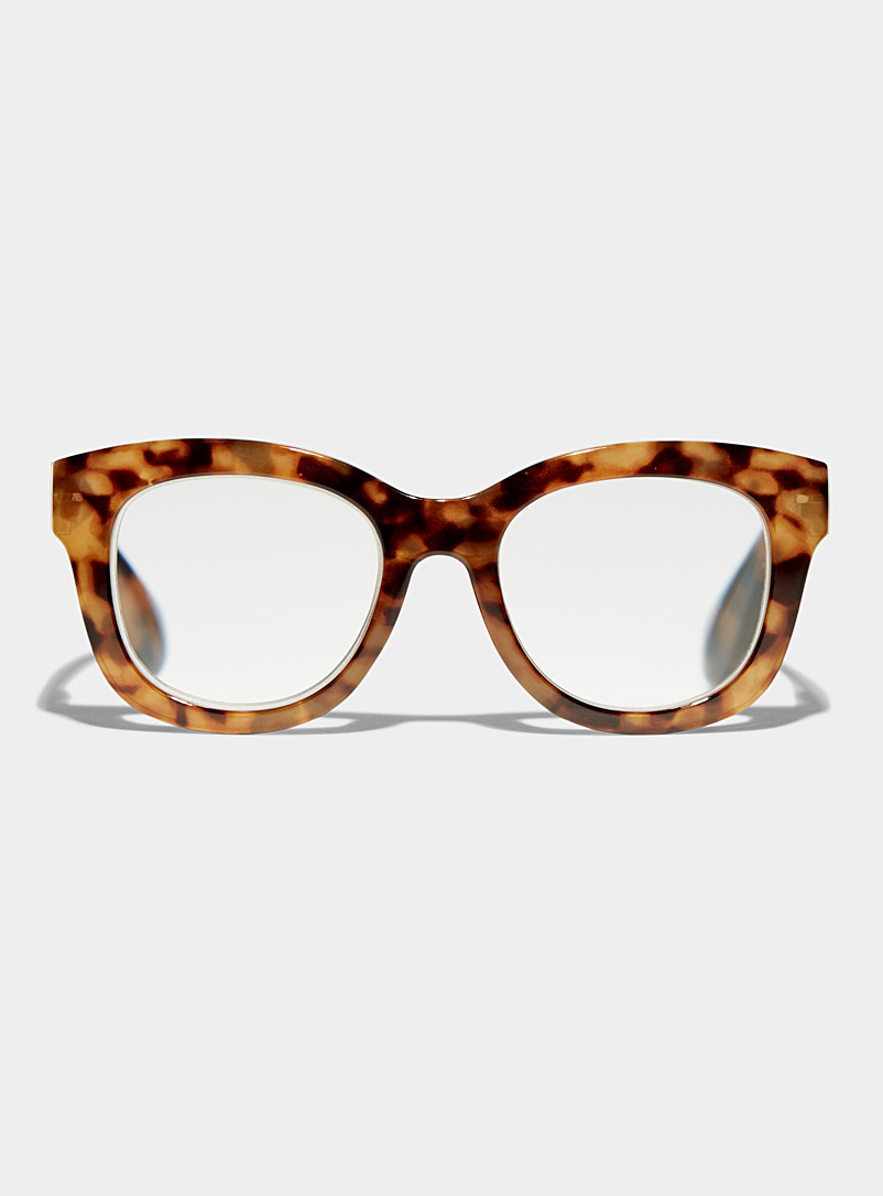 Simons: Les lunettes de lecture mouchetées Brun pâle-taupe pour femme