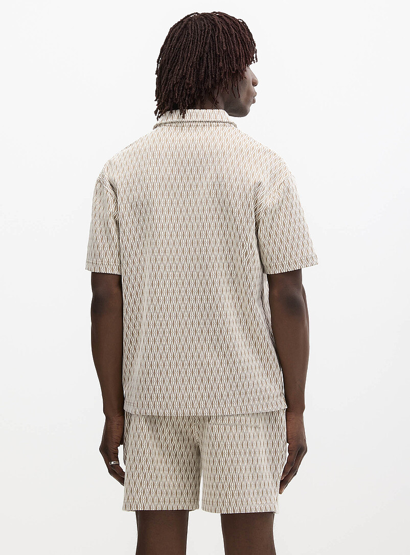 Le 31 Sand Diamond jacquard polo <b>Comfort fit</b> for men
