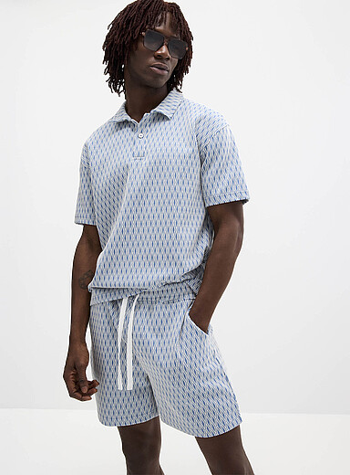 Le polo jacquard losanges <b>Coupe confort</b>