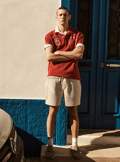 Diamond jacquard short <b>Inseam: 6" (15.5 cm)</b>