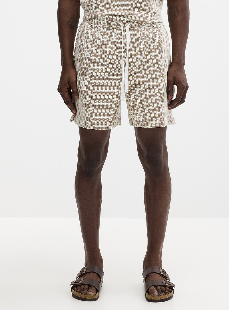 Le 31: Le short jacquard losanges <b>Longueur d'entrejambe : 15,5 cm (6 po)</b> Gris acier pour homme
