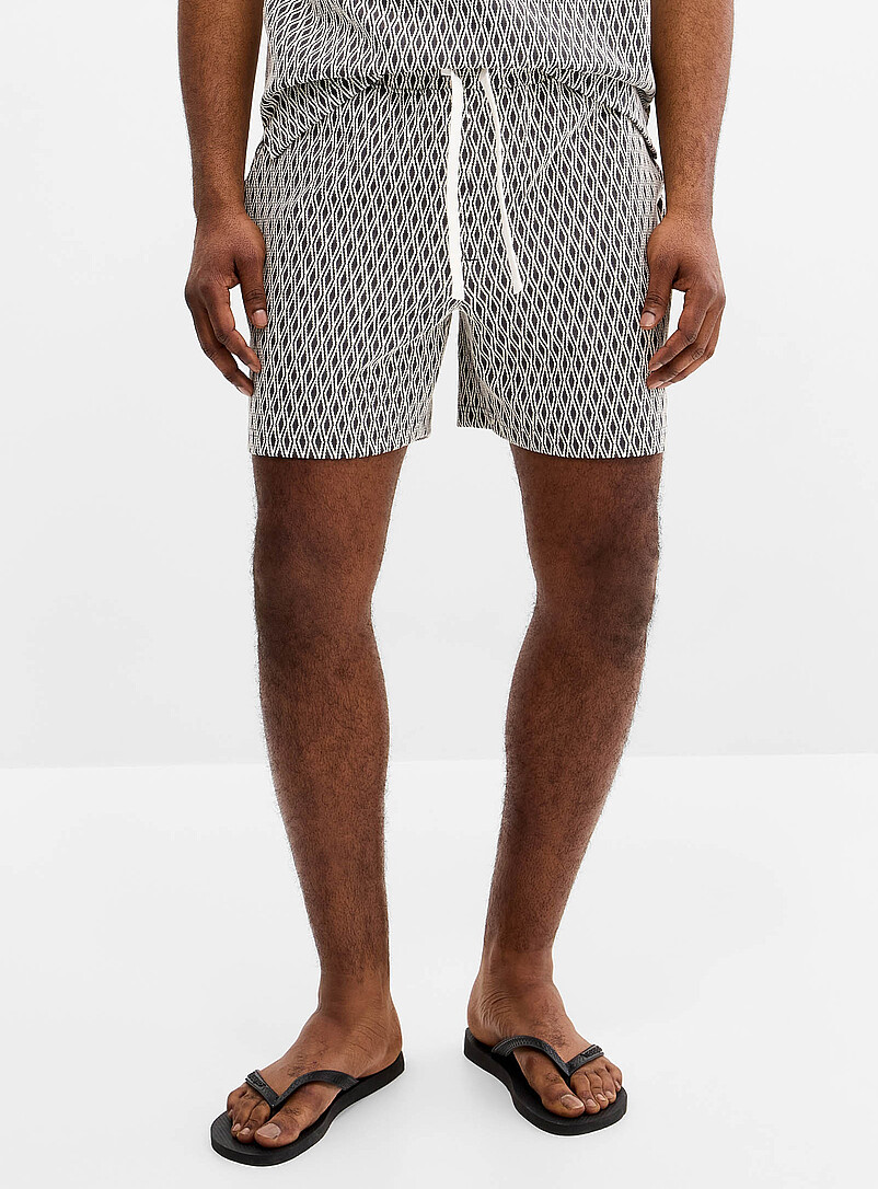 Le 31: Le short jacquard losanges <b>Longueur d'entrejambe : 15,5 cm (6 po)</b> Gris acier pour homme