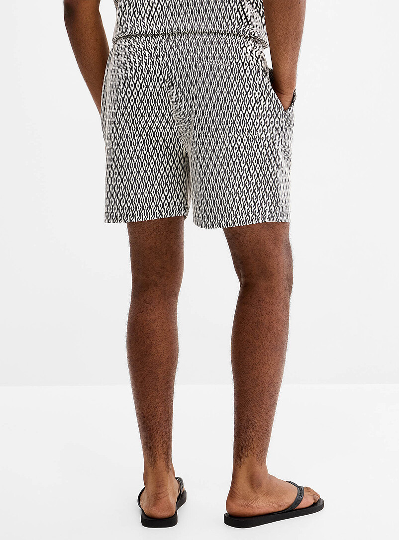 Le 31: Le short jacquard losanges <b>Longueur d'entrejambe : 15,5 cm (6 po)</b> Gris acier pour homme