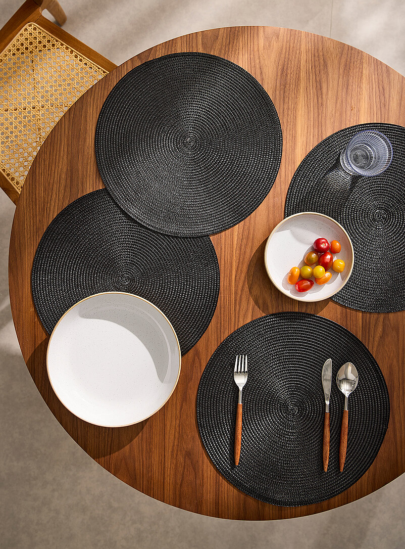 Monochrome Braided Placemats Set Of 4