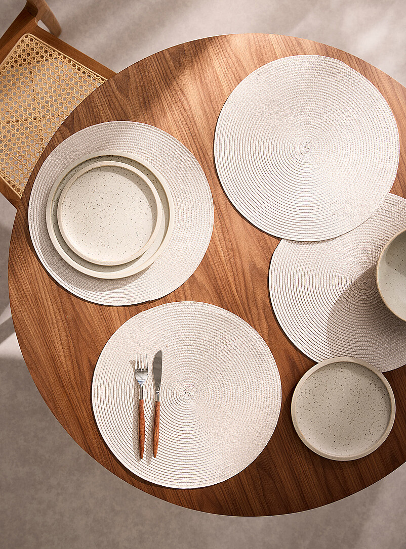 Monochrome Braided Placemats Set Of 4