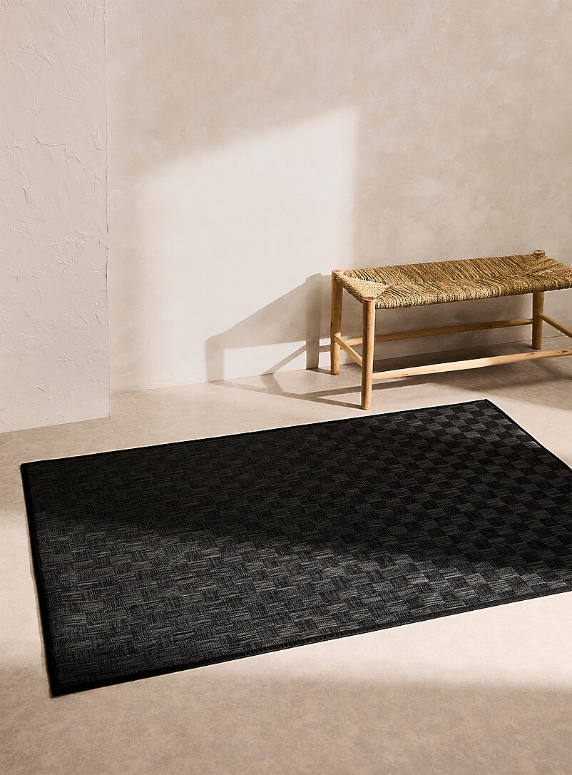 Dark checkerboard vinyl mat product image (primary)