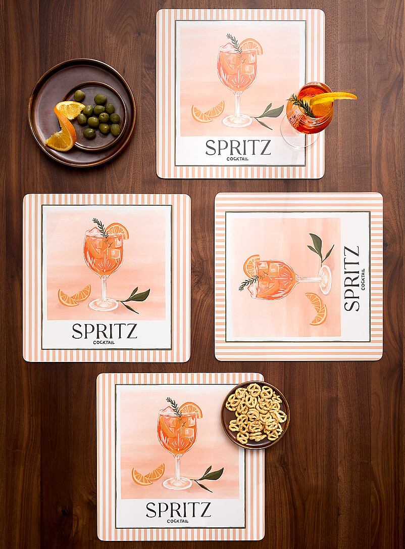 Spritz Laminated Cork Placements Set Of 4
