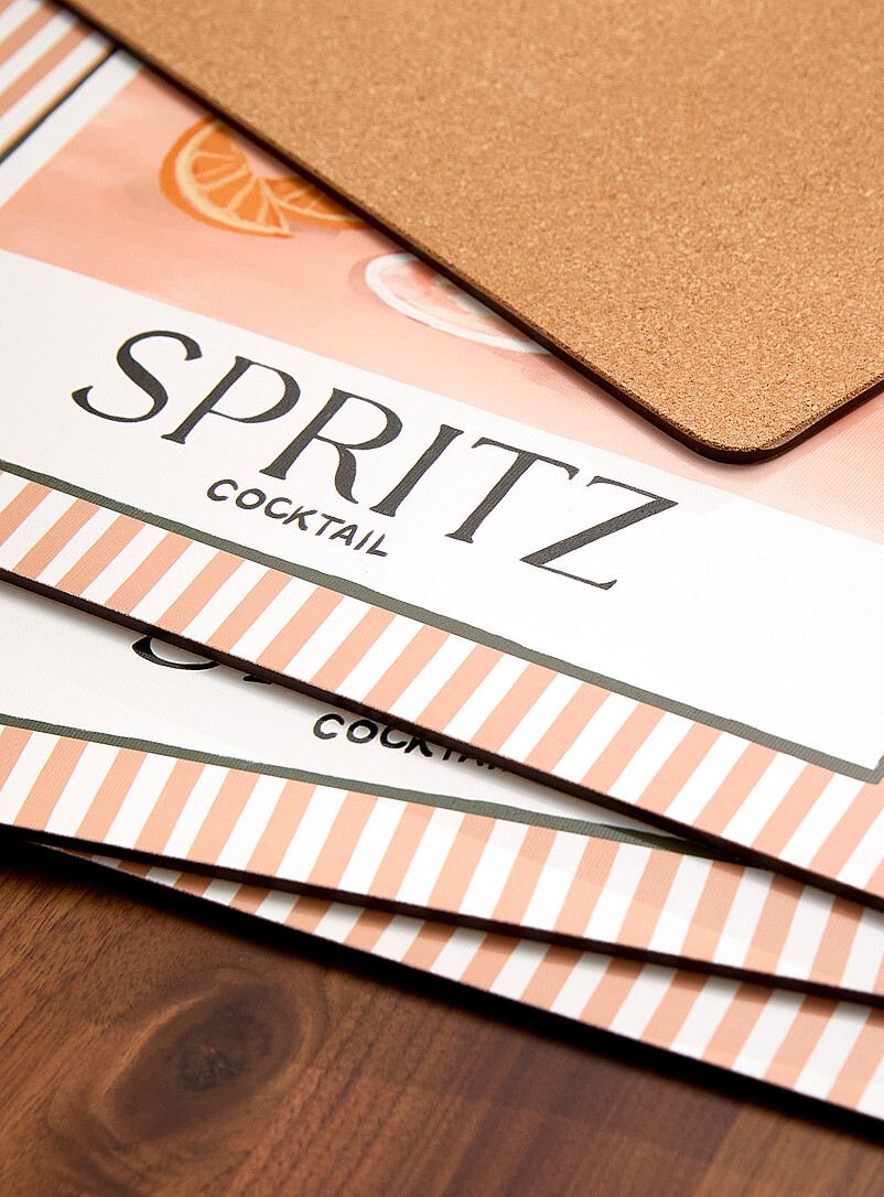 Spritz laminated cork placements Set of 4 product image 2