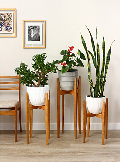 Cherry wood plant stand