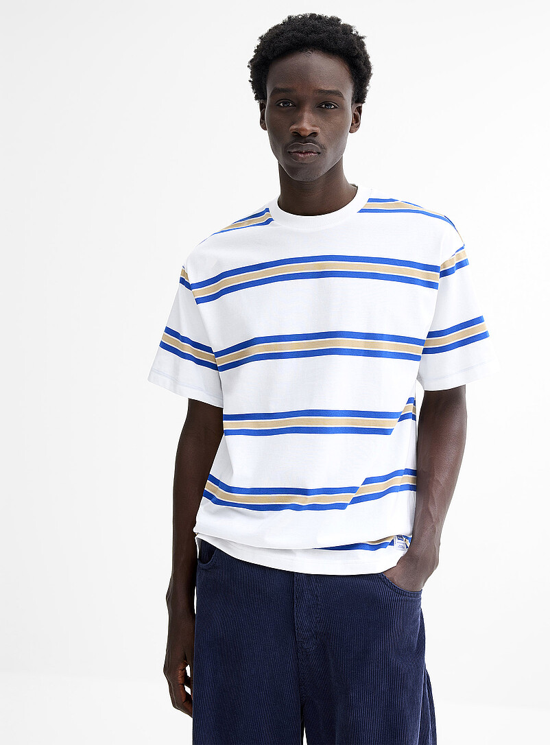 Two-tone stripe T-shirt | HUGO | Shop Men's Short Sleeve & 3/4